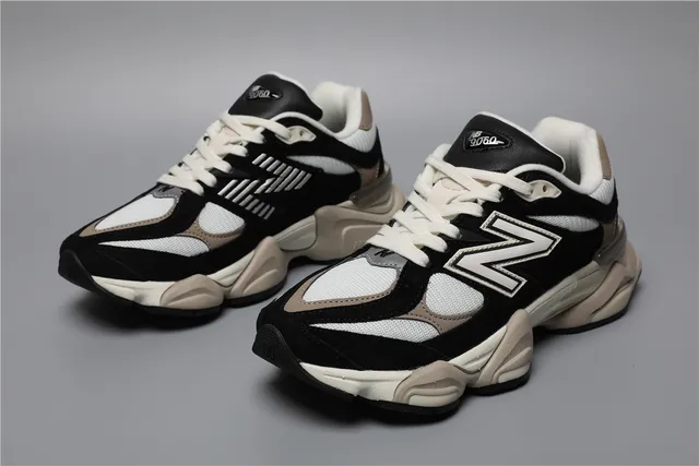 New Balance 9060 negro blanco beige zapatillas chunky 5
