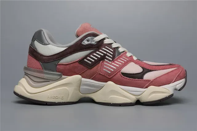 New Balance 9060 Dusty Pink Burgundy sneakers lifestyle 8
