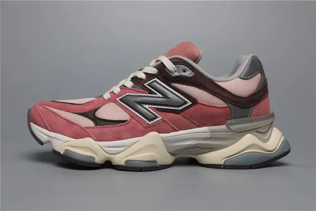 New Balance 9060 Dusty Pink Burgundy sneakers lifestyle 9