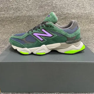 New Balance 9060 Tênis Chunky Verde Roxo Neon