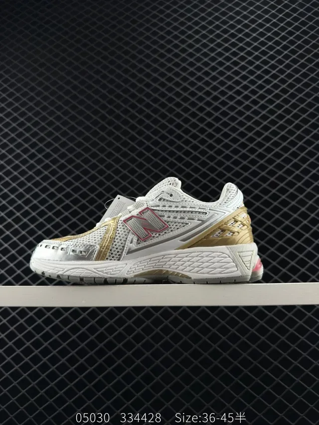New Balance 9060 White Gold Pink Lifestyle Sneakers 4