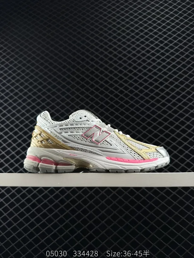 New Balance 9060 White Gold Pink Lifestyle Sneakers 5