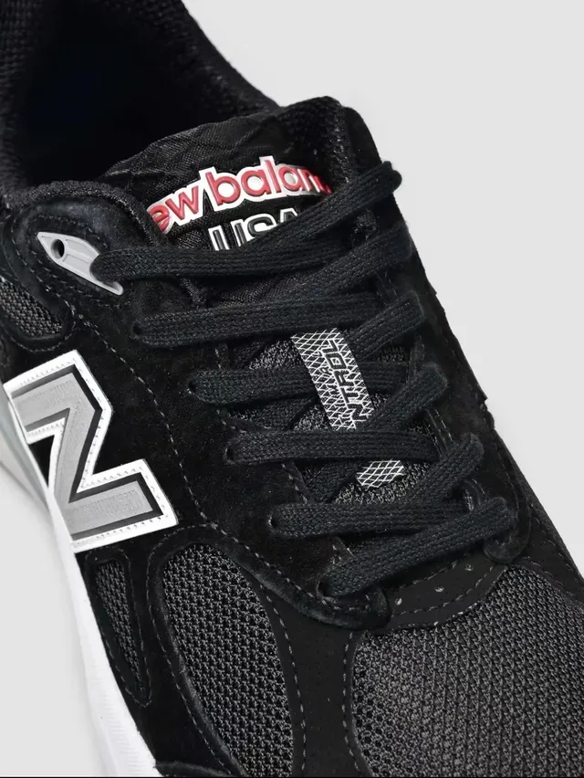 New Balance 990 Noir Blanc Daim et Maille ENCAP Semelle Intermédiaire Sneakers Lifestyle 6