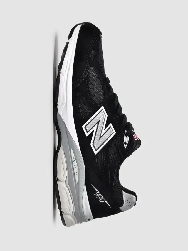 New Balance 990 Noir Blanc Daim et Maille ENCAP Semelle Intermédiaire Sneakers Lifestyle 8
