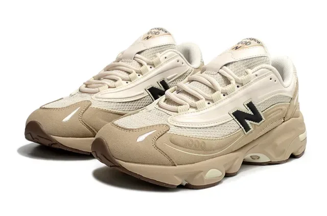 New Balance 米棕中底 混麂皮网面 厚底鞋 2