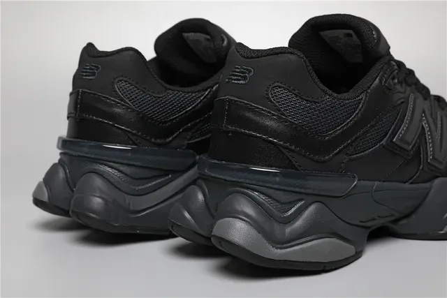 New Balance أسود رمادي أحادي اللون طبقة شبكية وصناعي علوي حذاء رياضي أسلوب حياة 2