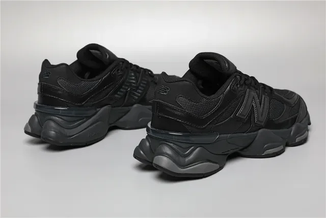 New Balance أسود رمادي أحادي اللون طبقة شبكية وصناعي علوي حذاء رياضي أسلوب حياة 3