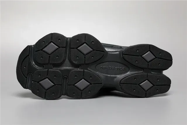 New Balance أسود رمادي أحادي اللون طبقة شبكية وصناعي علوي حذاء رياضي أسلوب حياة 6