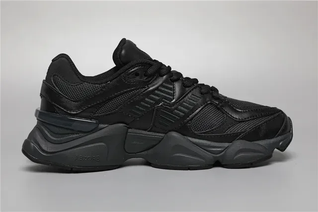 New Balance أسود رمادي أحادي اللون طبقة شبكية وصناعي علوي حذاء رياضي أسلوب حياة 8