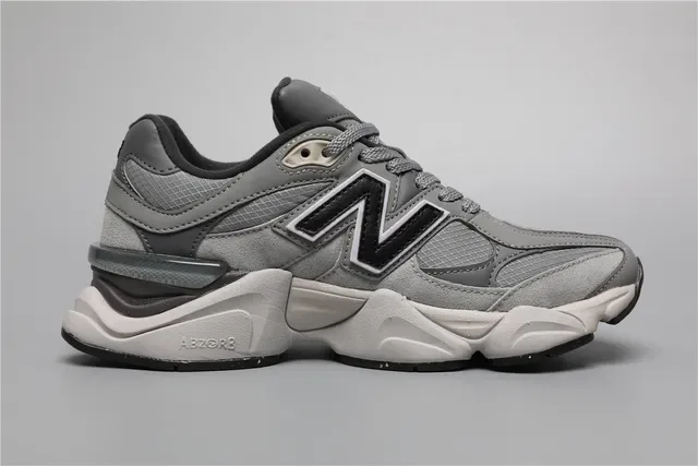 New Balance Cinza Preto Chunky Esculpido Solado Intermediário Camada Malha E Sintético Superior Tênis Lifestyle 8