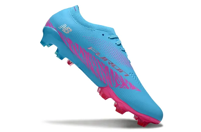 New Balance Speed Ctrl Stu azul claro rosa sapatos de futebol para terreno firme 2