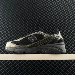 New Balance U509 Noir Argent Maille et Superposition Synthétique Baskets Chunky