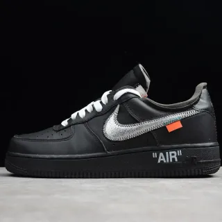 Nike Air Force 1 Off-White أسود فضي أسلوب صناعي لحياة أحذية رياضية