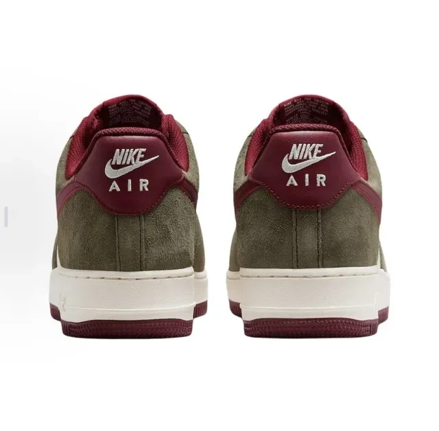 Nike Air Force 1 Olive Green and Maroon Lifestyle Sneakers 2