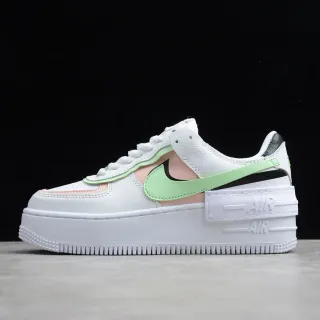 Nike Air Force 1 Platform أبيض أخضر نعناع وردي أحذية رياضية أسلوب حياة