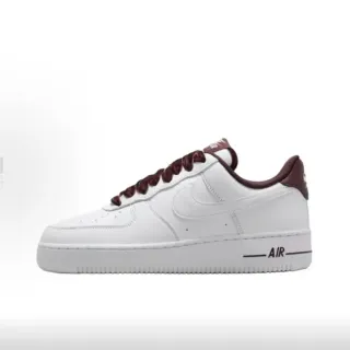 Nike Air Force 1 White and Maroon حذاء رياضي أسلوب حياة