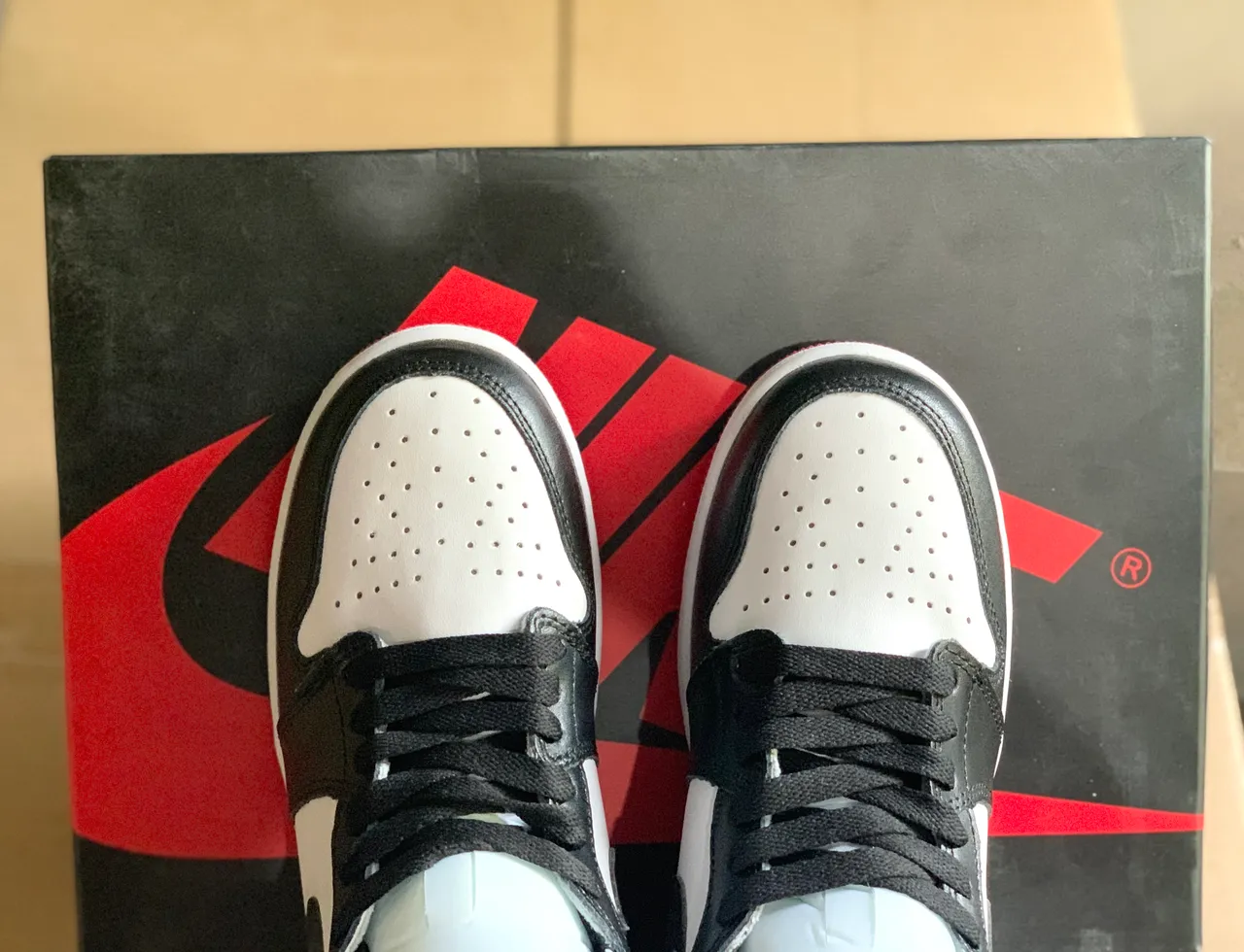 Nike Air Jordan 1 High Black White Red बास्केटबॉल जूते 4