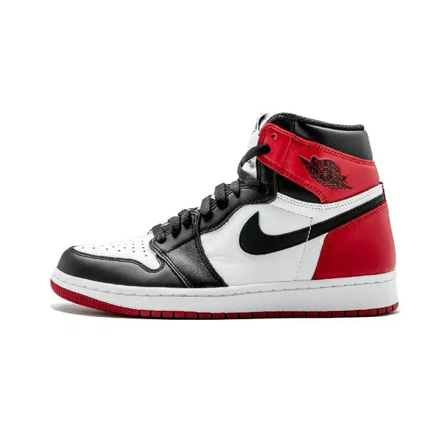 Nike Air Jordan 1 High Black White Red बास्केटबॉल जूते 6
