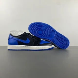 Nike Air Jordan 1 Low Black Royal Blue حذاء رياضي للأسلوب الحياتي