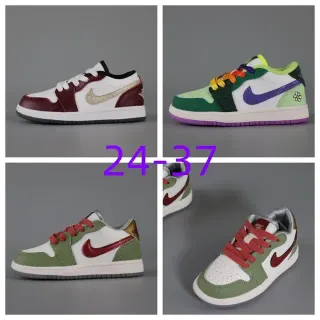 حذاء Nike Air Jordan 1 Low بورجوندي و ذهبي نمط حياة