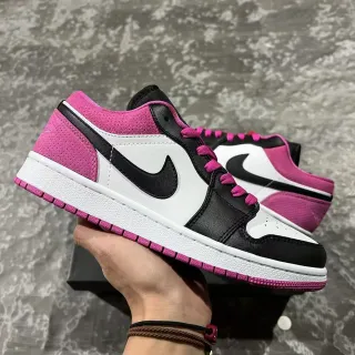 Nike Air Jordan 1 Low Pink Black White حذاء رياضي أسلوب حياة