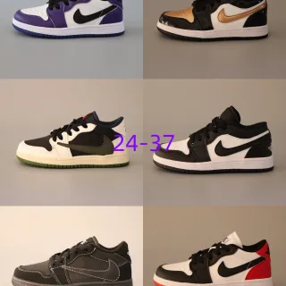 Nike Air Jordan 1 Low Púrpura Blanco Negro Zapatos de Baloncesto