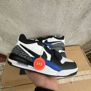 Nike Air Jordan Legacy 312 सफेद काला रॉयल ब्लू हाथी प्रिंट बास्केटबॉल जूते