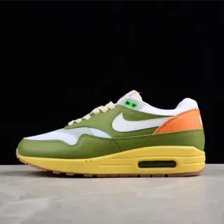 Nike Air Max 1 Olive Green White Orange Yellow سينيكرز أسلوب حياة
