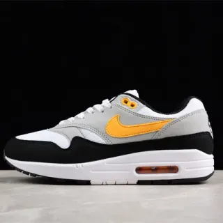 Nike Air Max 1 أبيض رمادي أسود برتقالي حذاء أسلوب حياة