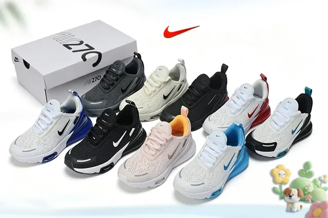 Nike Air Max 270 White Black Teal Lifestyle Sneakers 3