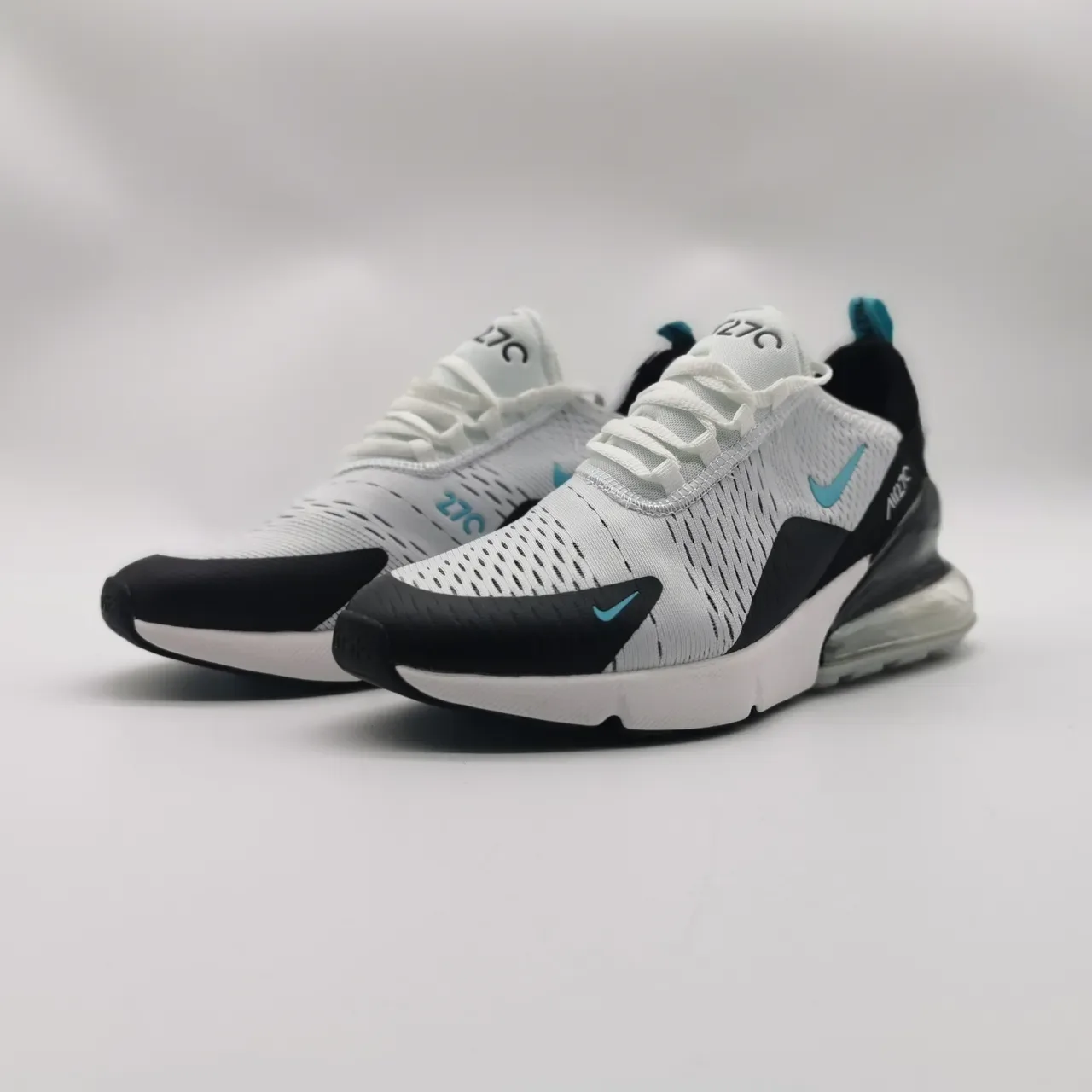 Nike Air Max 270 White Black Teal Lifestyle Sneakers 6
