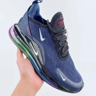 Nike Air Max 720 نافي متعدد الألوان تريكو أعلى وحدة مرئية طول كامل سنيكرز أسلوبية