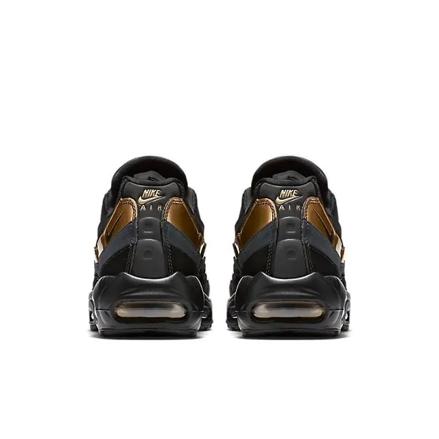 Nike Air Max 95 Black and Metallic Gold Lifestyle Sneakers 2