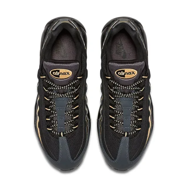 Nike Air Max 95 Black and Metallic Gold Lifestyle Sneakers 4