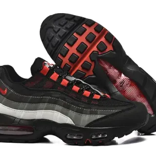 Nike Air Max 95 أسود رمادي أحمر حذاء رياضي نمط الحياة