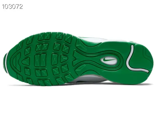 Nike Air Max 97 White and Green Lifestyle Sneakers 2