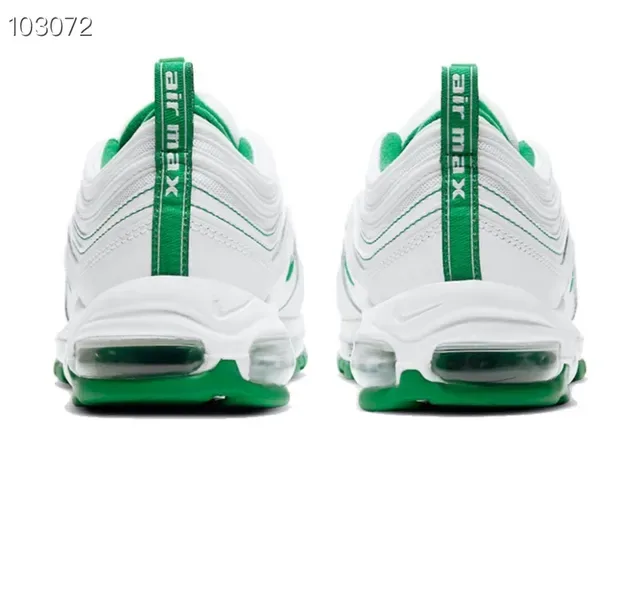 Nike Air Max 97 White and Green Lifestyle Sneakers 3