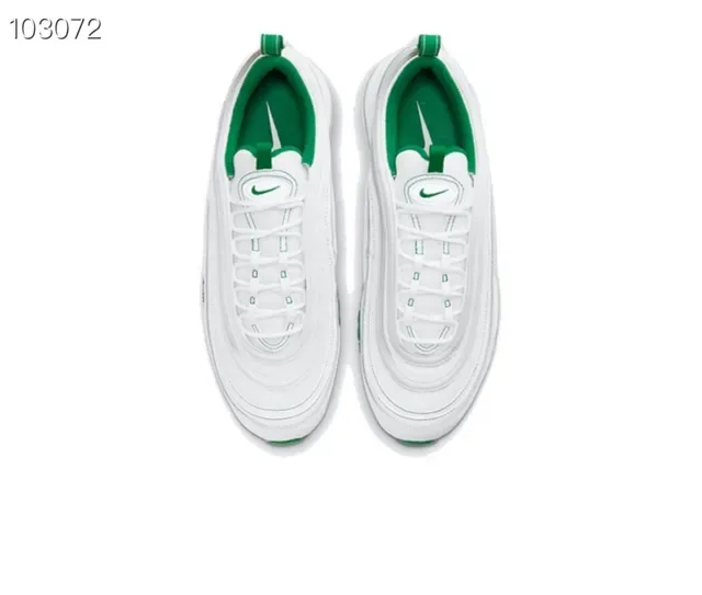 Nike Air Max 97 White and Green Lifestyle Sneakers 4