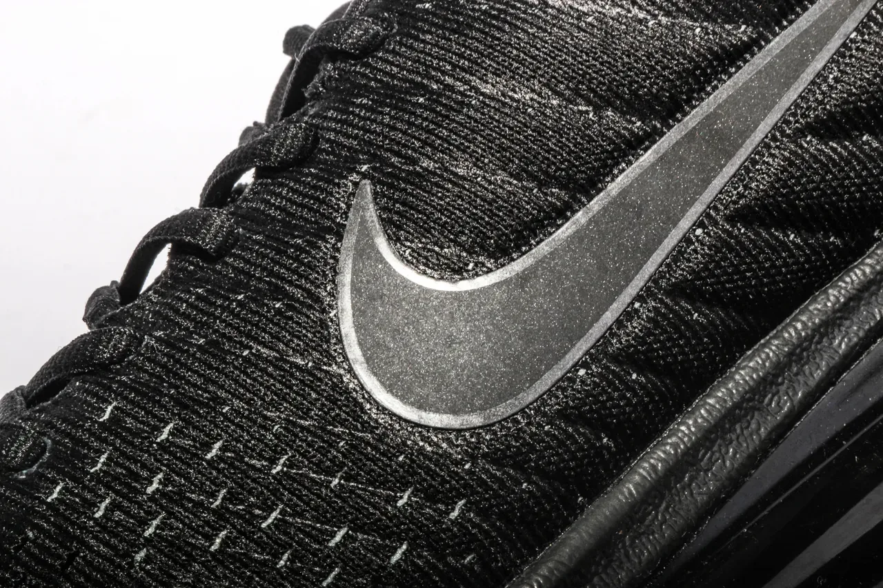Nike Air Max काले सफेद बुनाई ऊपरी दृश्यमान इकाई रनिंग जूते 4