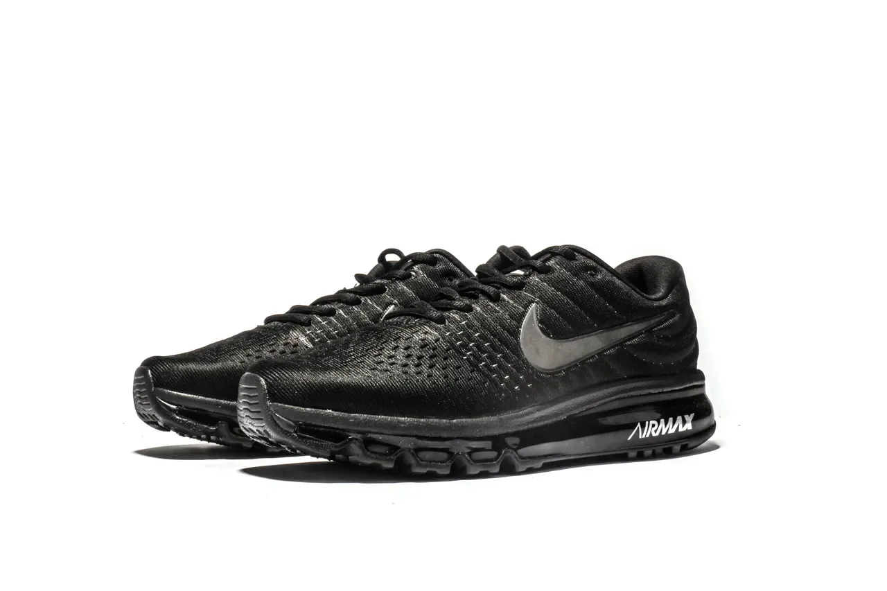 Nike Air Max काले सफेद बुनाई ऊपरी दृश्यमान इकाई रनिंग जूते 11