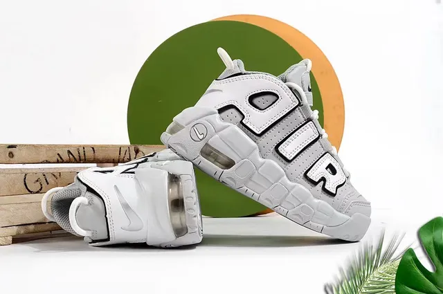 Nike Air More Uptempo Gray White Chunky Sneakers 16