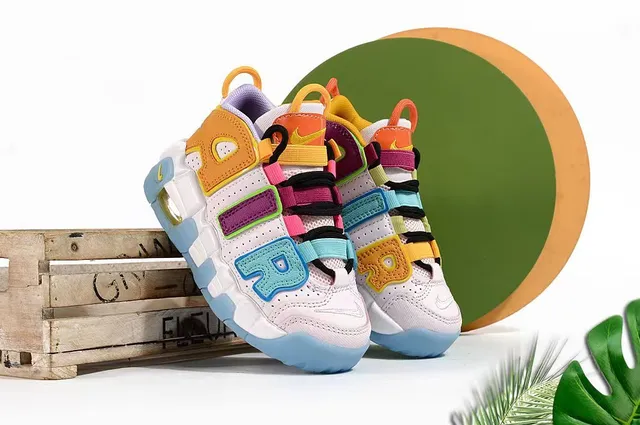 Nike Air More Uptempo Gray White Chunky Sneakers 23