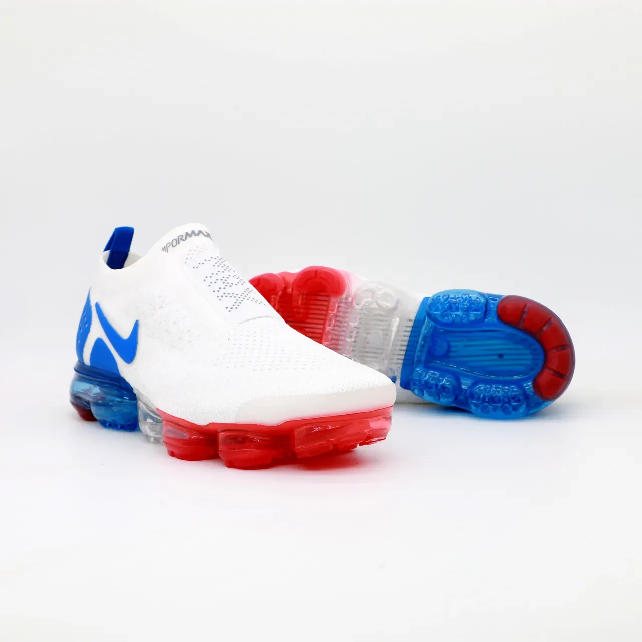 Nike Air VaporMax Flyknit 3 White Blue Red জীবনশৈলী স্নিকার 4