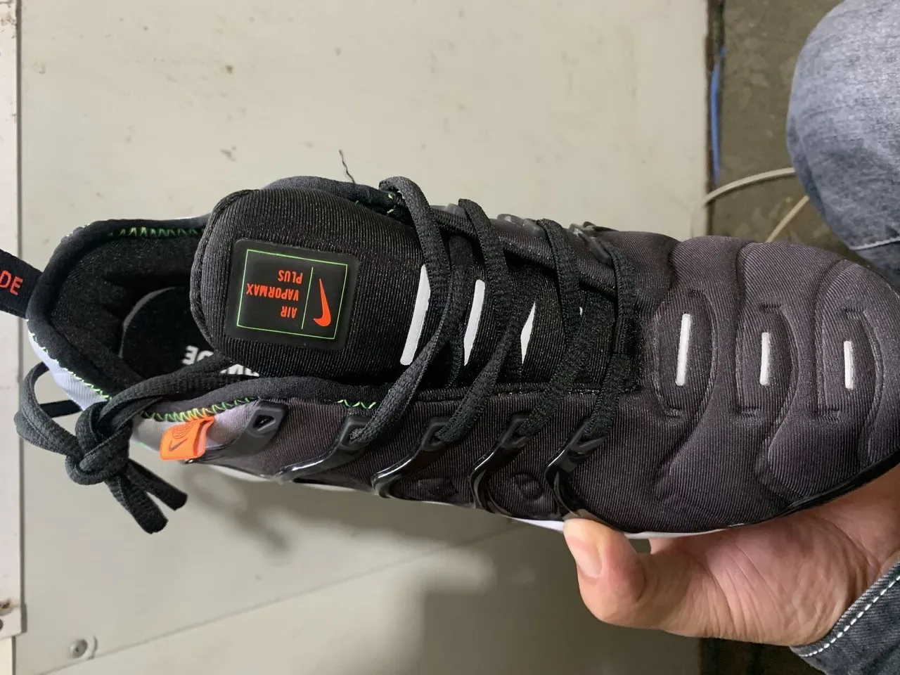 Nike Air VaporMax Plus Dark Purple Black Neon Green Sneakers Lifestyle 4
