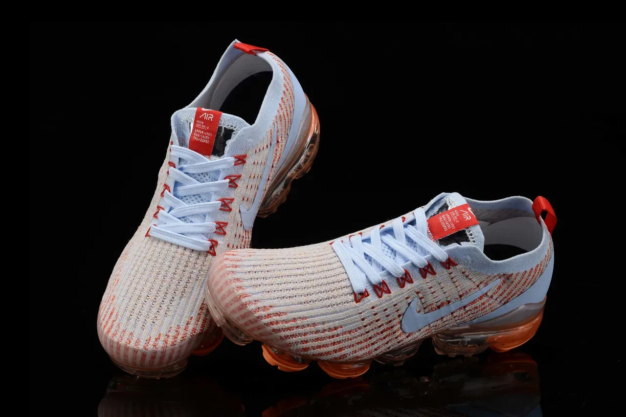 Nike Air VaporMax Plus Light Blue Orange Striped Lifestyle Sneakers 2