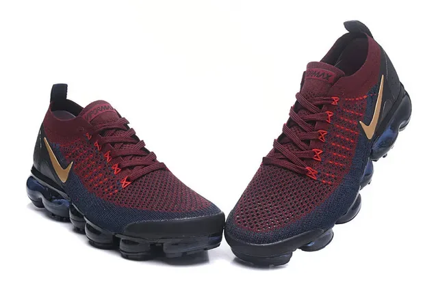 Nike Air VaporMax Red Navy Gold Running Shoes 4