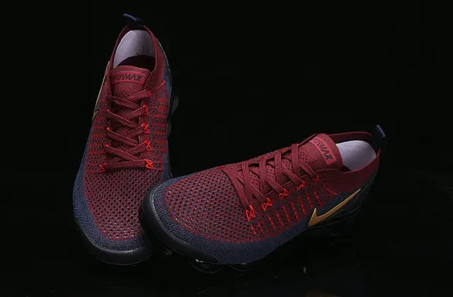 Nike Air VaporMax Red Navy Gold Running Shoes 11