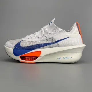 Nike Air Zoom Alphafly 3 Branco Azul Laranja Tênis de Corrida
