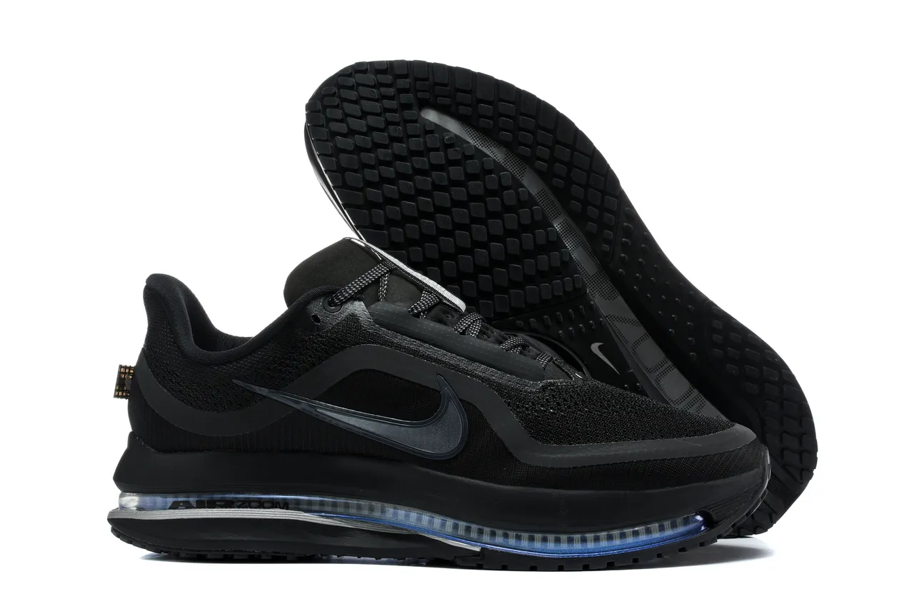 Nike Air Zoom Pegasus 黑色蓝色网面鞋面全长单元跑鞋 7