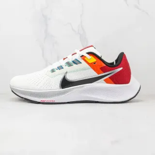 Nike Air Zoom Pegasus सफेद लाल इंजीनियर मेश अपर रिब्ड मिडसोल रनिंग शूज